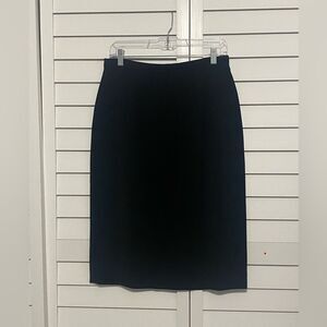 Black Midi Pencil Skirt for Work